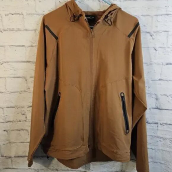 Mens Under Armour Unstoppable Full Zip Windbreaker Jacket Size Large Brown - Picture 1 of 7